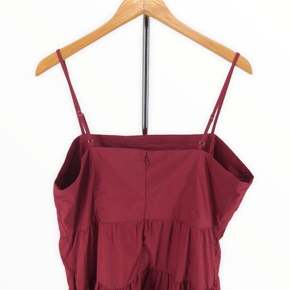 Gap Tiered Cami Strap Midi Dress in Red Clay size 16 NWT - Picture 5 of 10